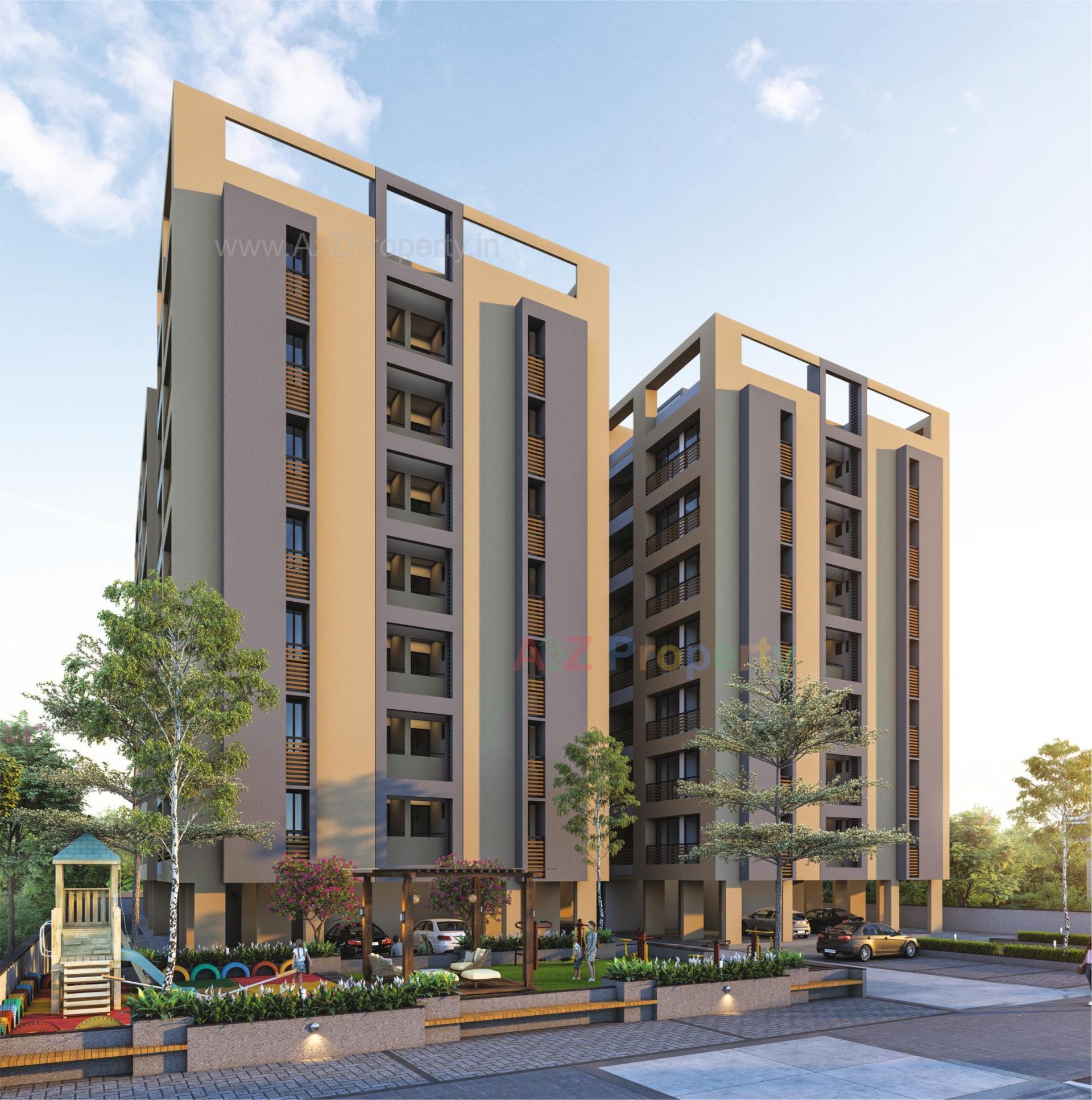 3D Elevation of real estate project Shree Hari Luxuria located at Surat, Surat, Gujarat