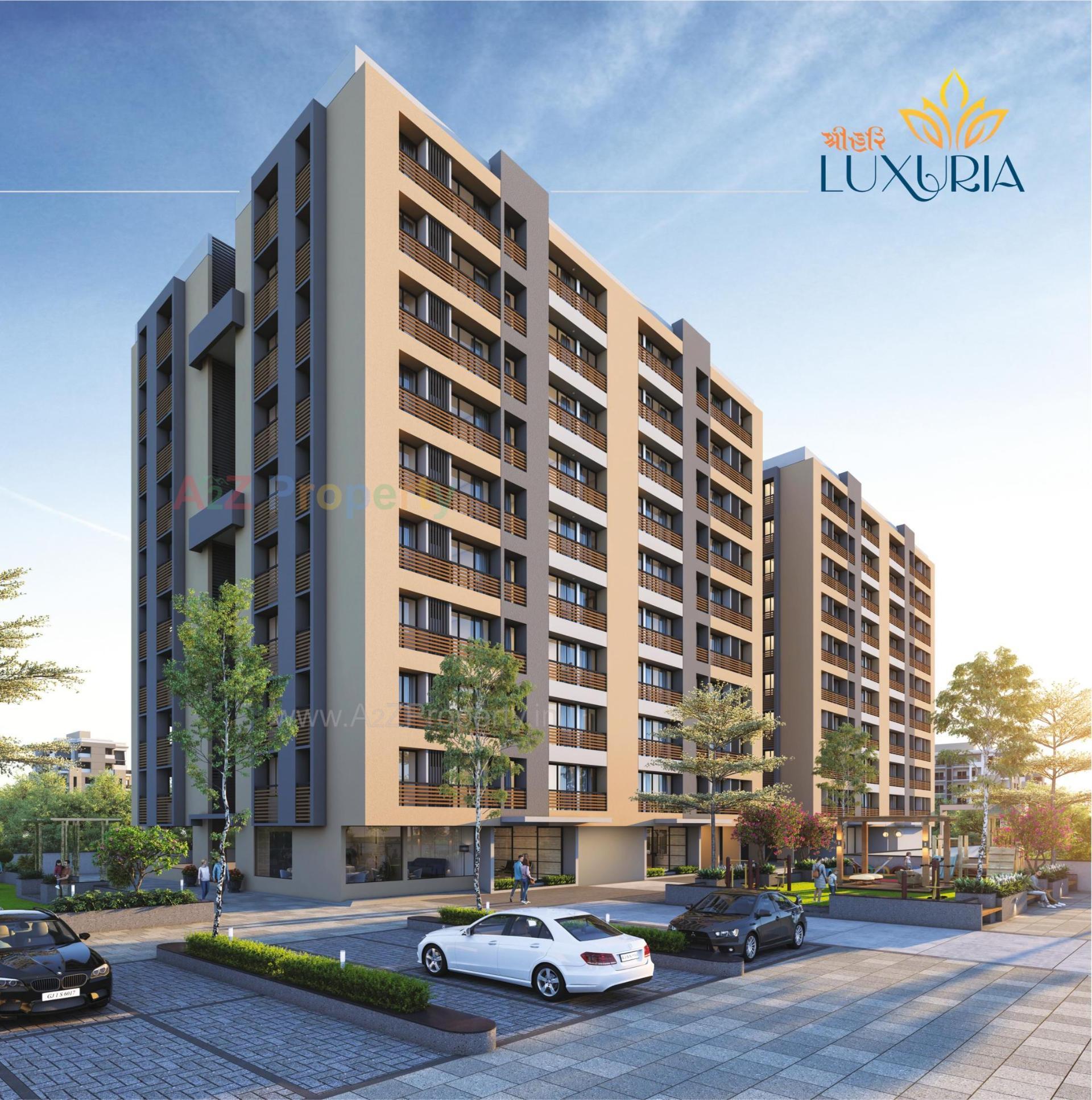 3D Elevation of real estate project Shree Hari Luxuria located at Surat, Surat, Gujarat