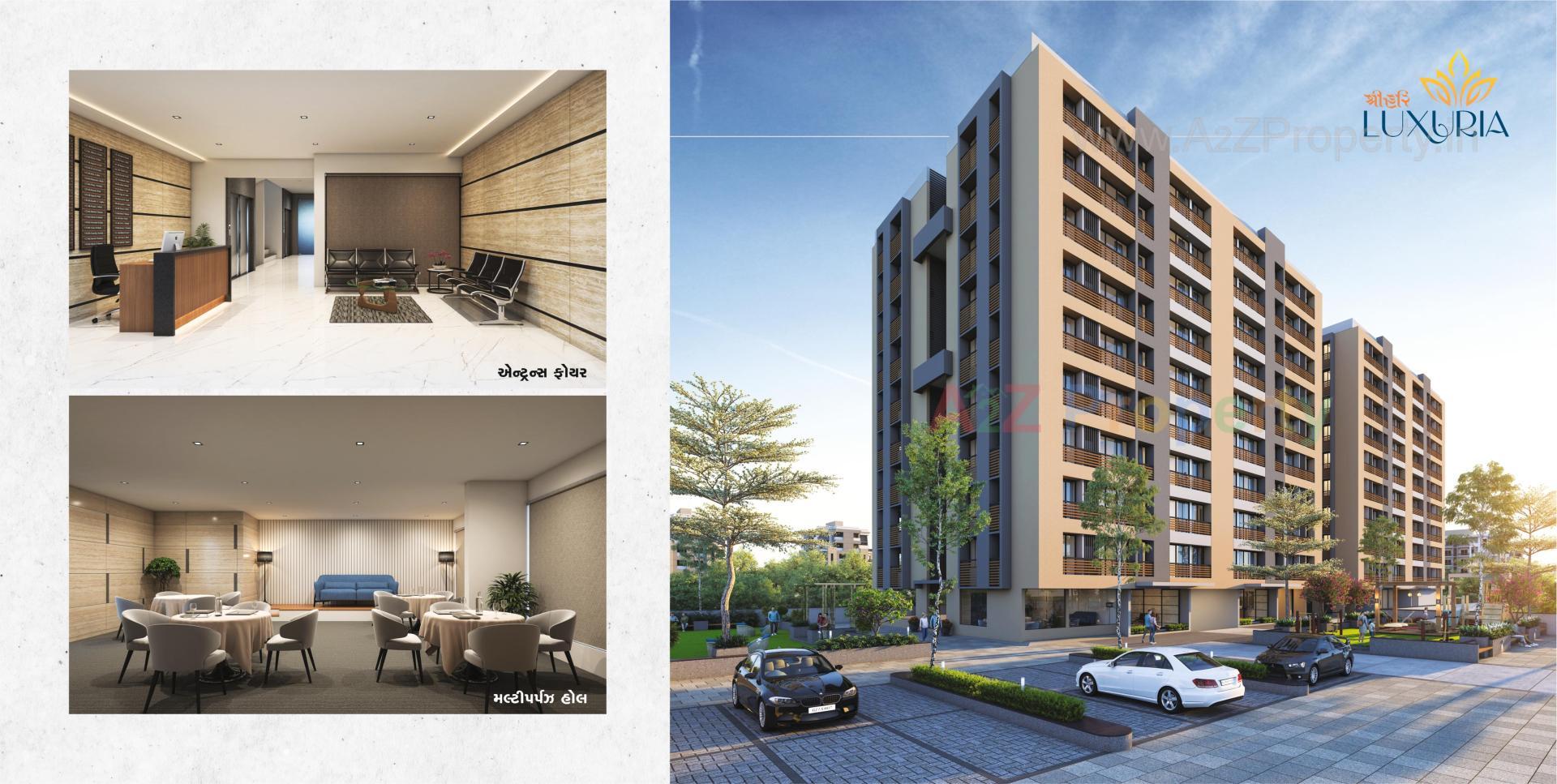 3D Elevation of real estate project Shree Hari Luxuria located at Surat, Surat, Gujarat