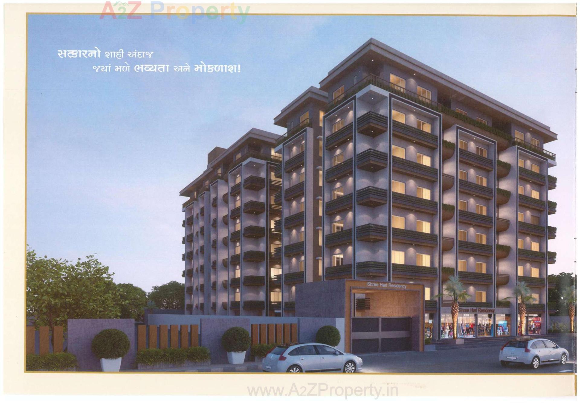 3D Elevation of real estate project Shree Hari Residency located at Deladva, Surat, Gujarat