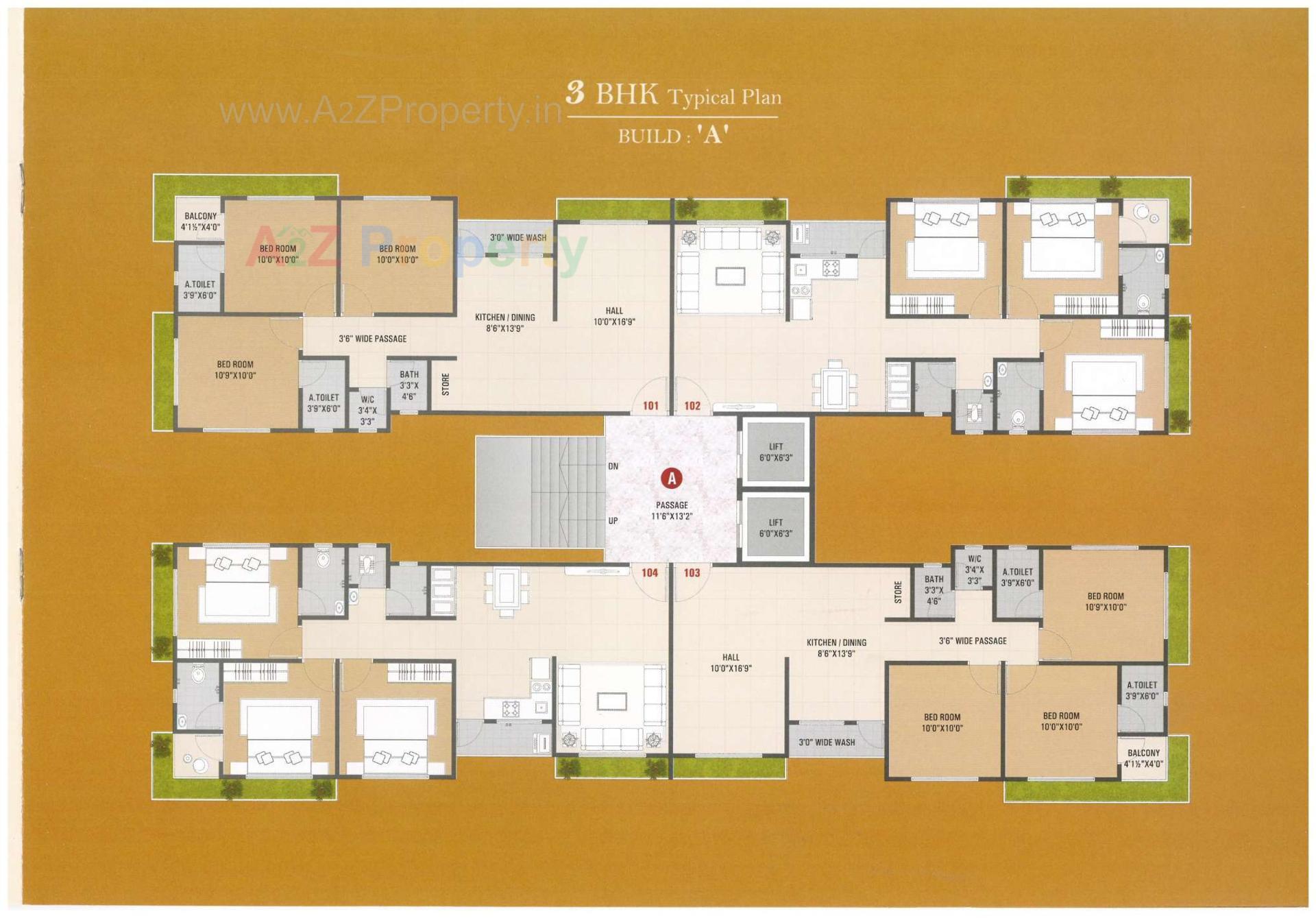 Layout of real estate project Shree Hari Residency located at Deladva, Surat, Gujarat