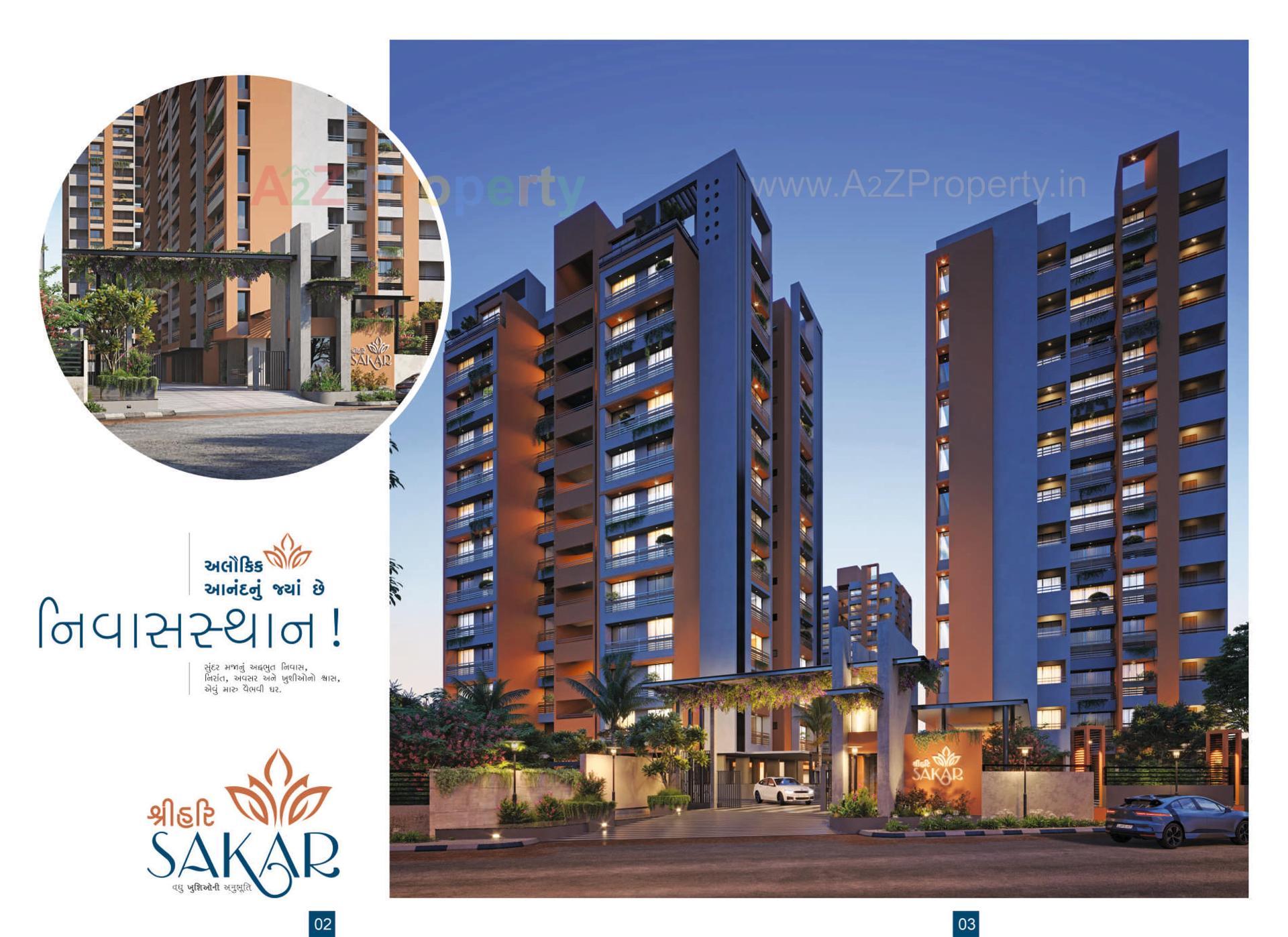 3D Elevation of real estate project Shree Hari Sakar located at Puna, Surat, Gujarat