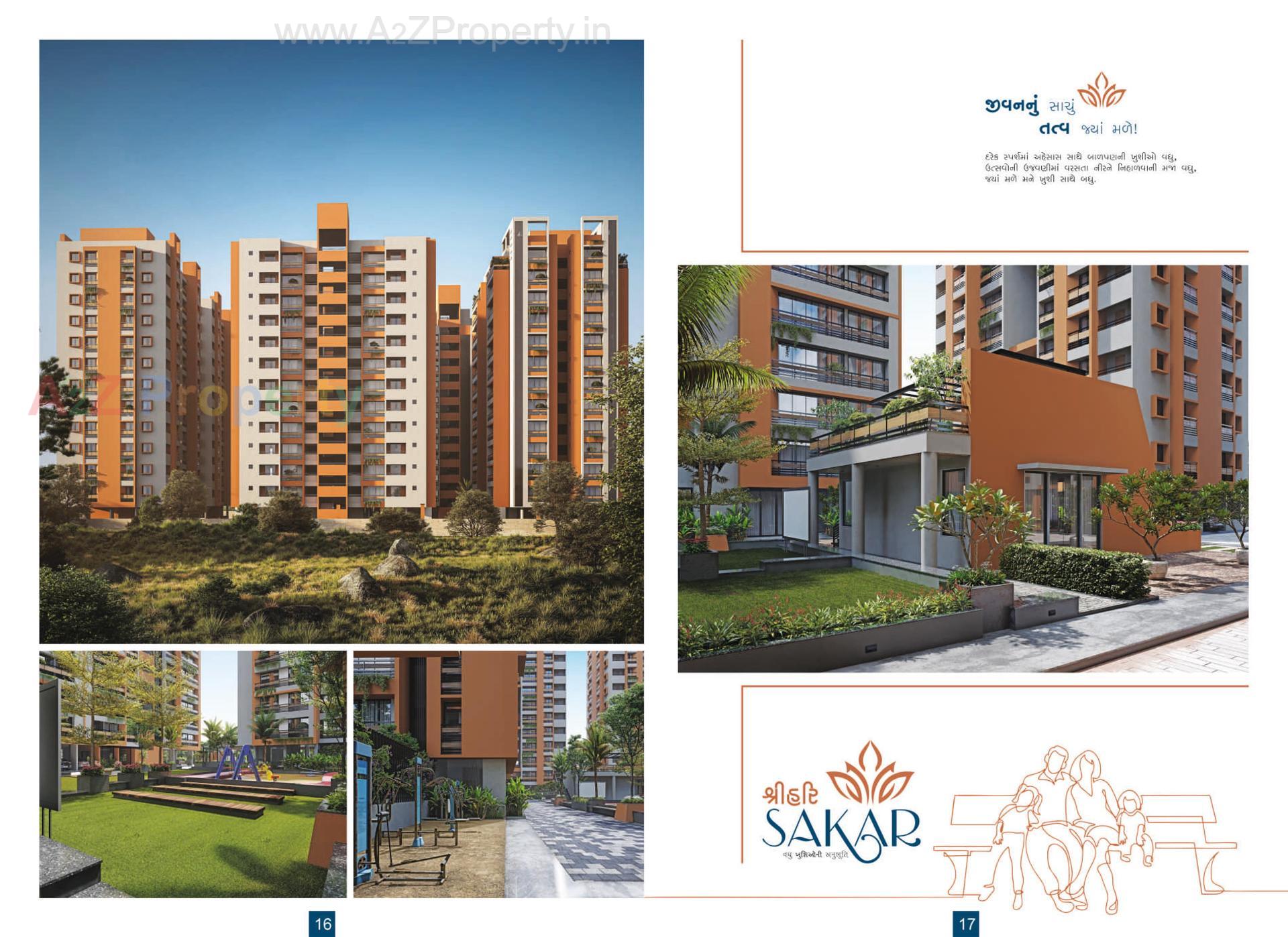 3D Elevation of real estate project Shree Hari Sakar located at Puna, Surat, Gujarat
