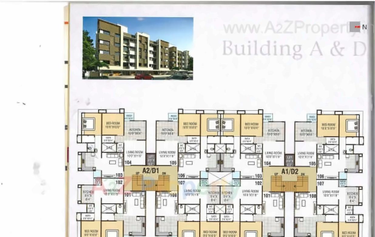 Layout of real estate project Shree Kishna Enclave located at Vadod, Surat, Gujarat