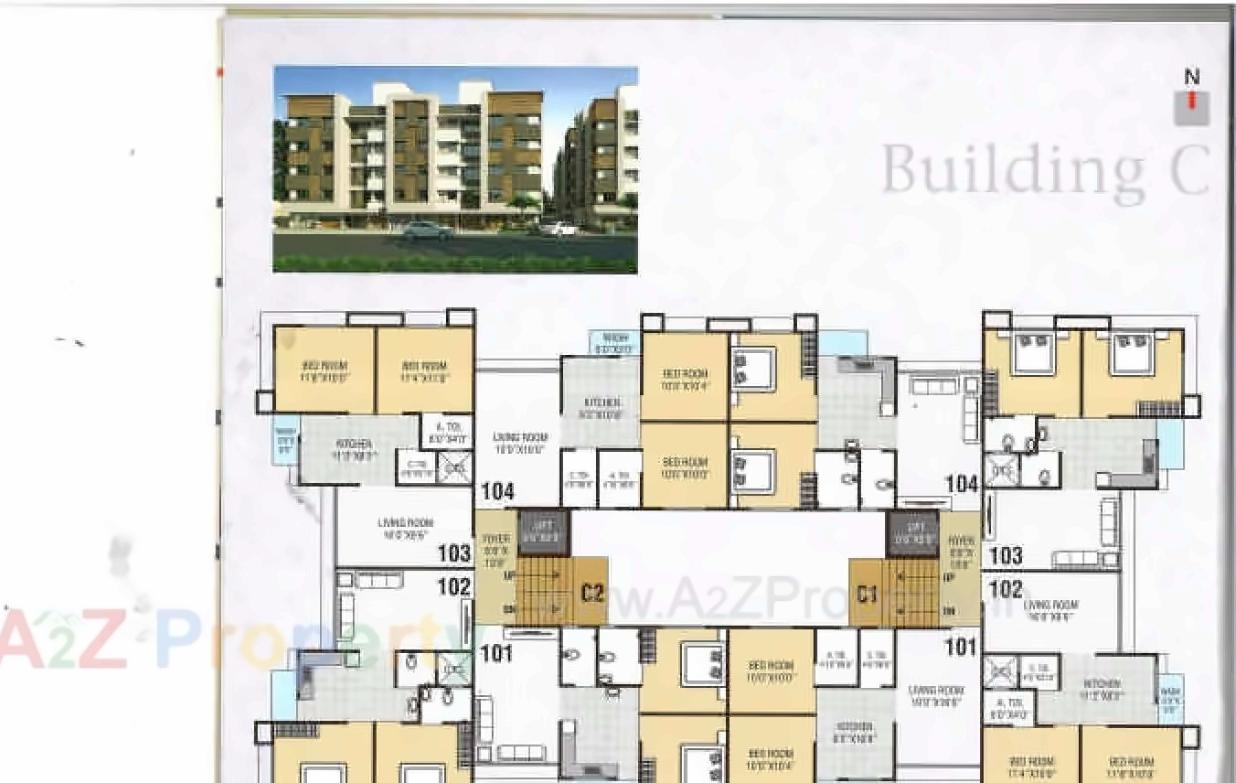 Layout of real estate project Shree Kishna Enclave located at Vadod, Surat, Gujarat