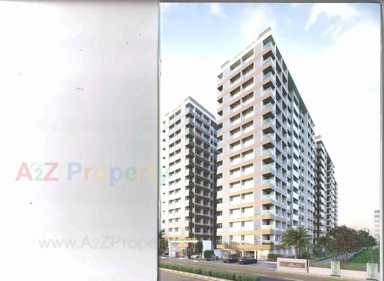 3D Elevation of real estate project Shree Krishna Dreams located at Godadara, Surat, Gujarat