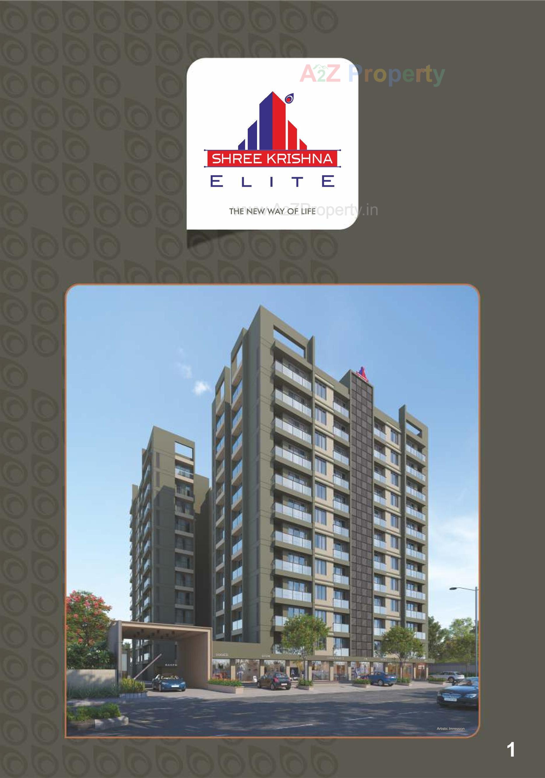 3D Elevation of real estate project Shree Krishna Elite located at Dindoli, Surat, Gujarat