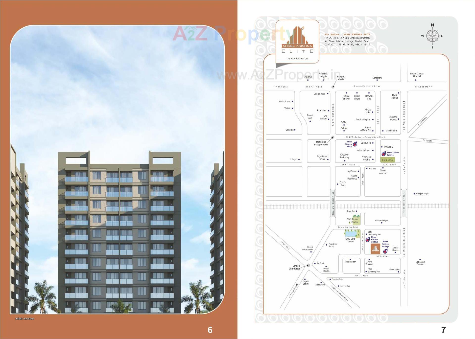  of real estate project Shree Krishna Elite located at Dindoli, Surat, Gujarat