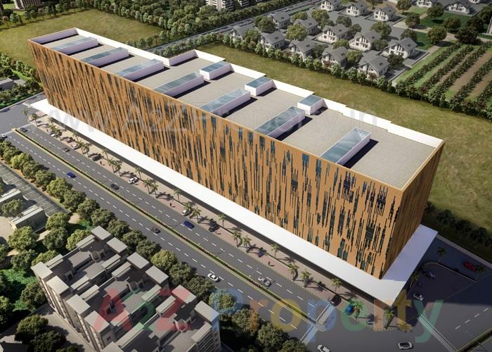 3D Elevation of real estate project Shree Kuberji Textile Deck located at Kumbhariya, Surat, Gujarat