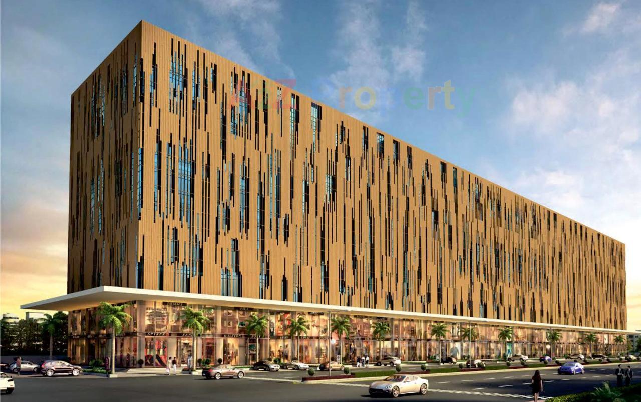 3D Elevation of real estate project Shree Kuberji Textile Deck located at Kumbhariya, Surat, Gujarat