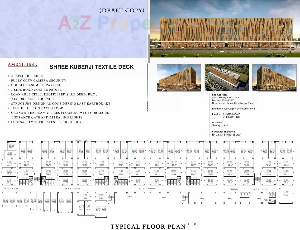  of real estate project Shree Kuberji Textile Deck located at Kumbhariya, Surat, Gujarat