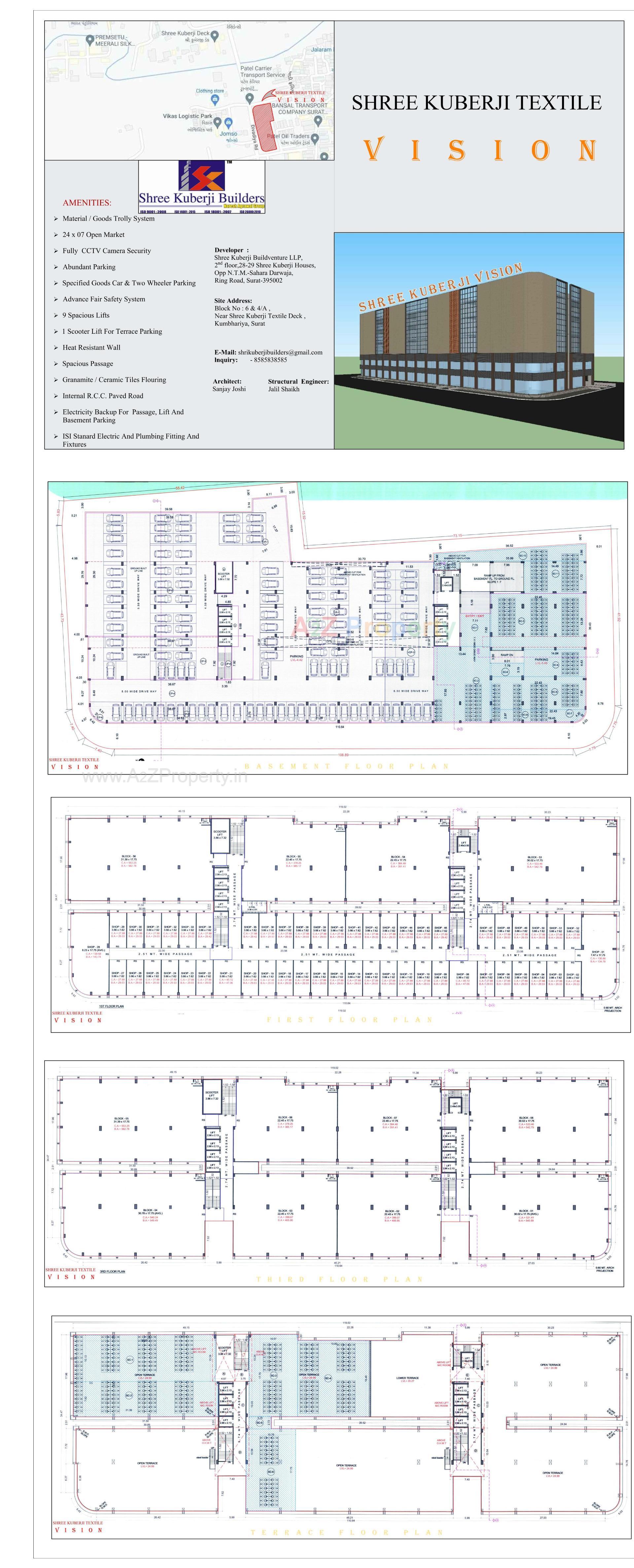 Layout of real estate project Shree Kuberji Vision located at Surat, Surat, Gujarat
