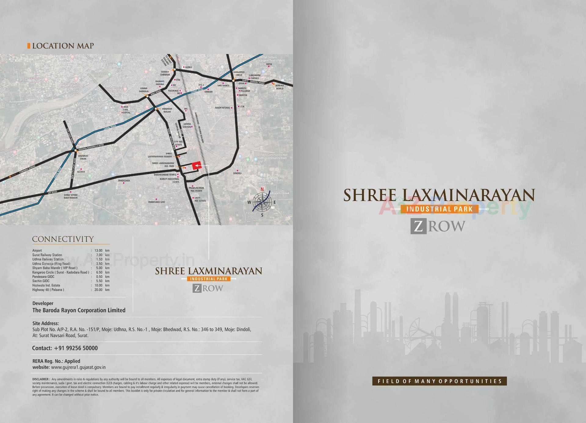  of real estate project Shree Laxminarayan Industrial Park Z Row located at Udhna, Bhedwad, Dindoli, Surat, Gujarat