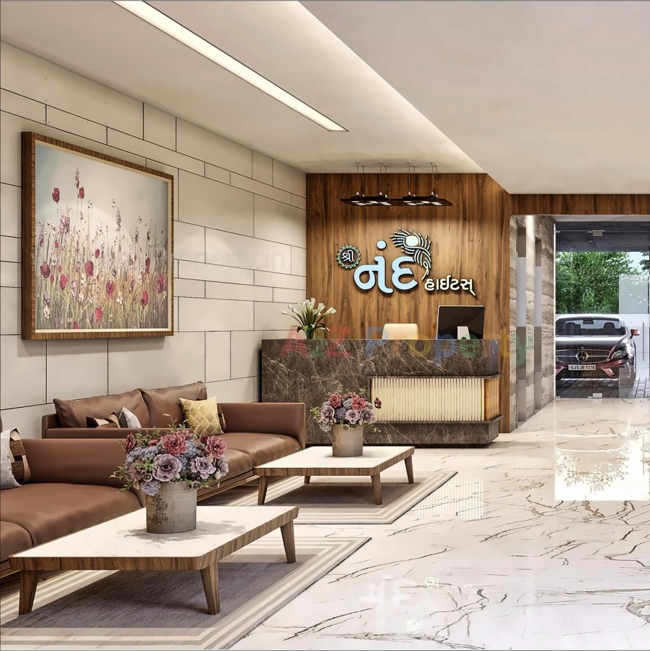 3D Elevation of real estate project Shree Nand Heights located at Mo, Surat, Gujarat