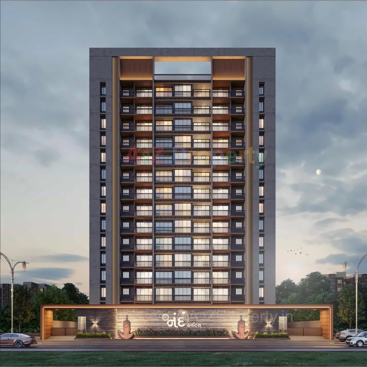 3D Elevation of real estate project Shree Nand Heights located at Mo, Surat, Gujarat