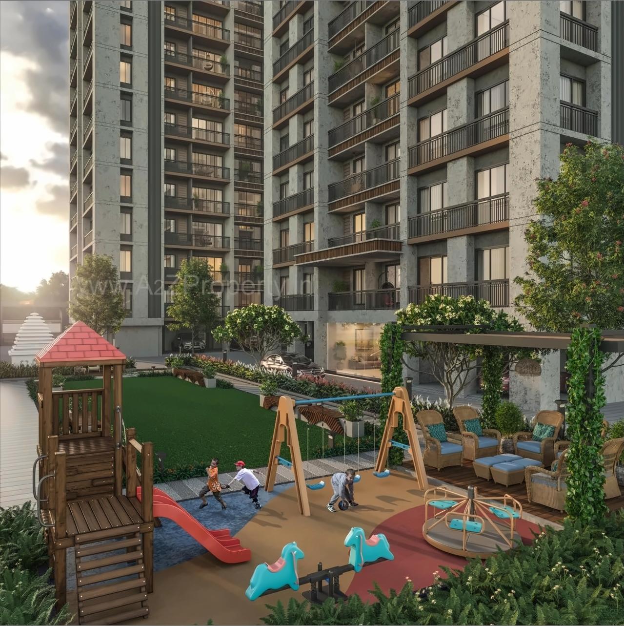 3D Elevation of real estate project Shree Nand Heights located at Mo, Surat, Gujarat