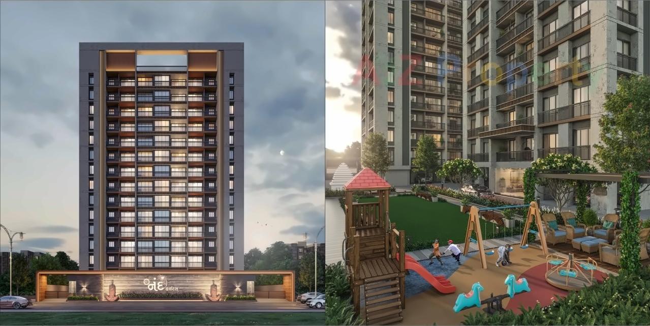 3D Elevation of real estate project Shree Nand Heights located at Mo, Surat, Gujarat