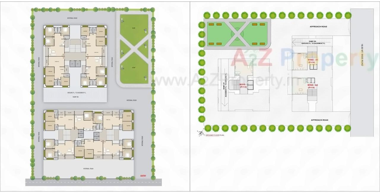 Layout of real estate project Shree Nand Heights located at Mo, Surat, Gujarat