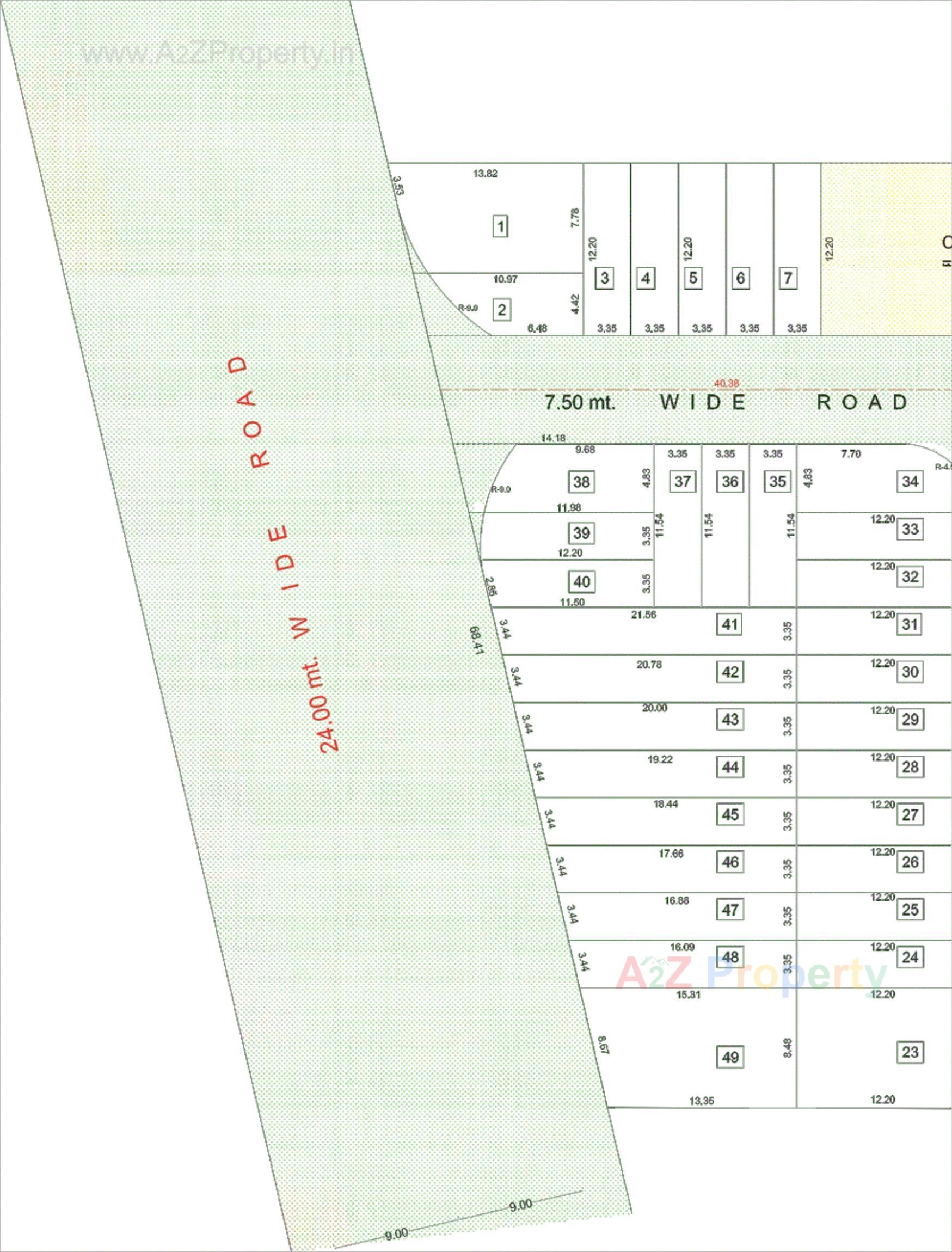 Layout of real estate project Shree Residency located at Bhestan, Surat, Gujarat