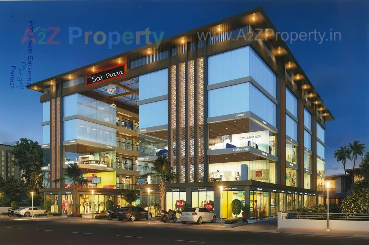 3D Elevation of real estate project Shree Sai Plaza located at Dindoli, Surat, Gujarat