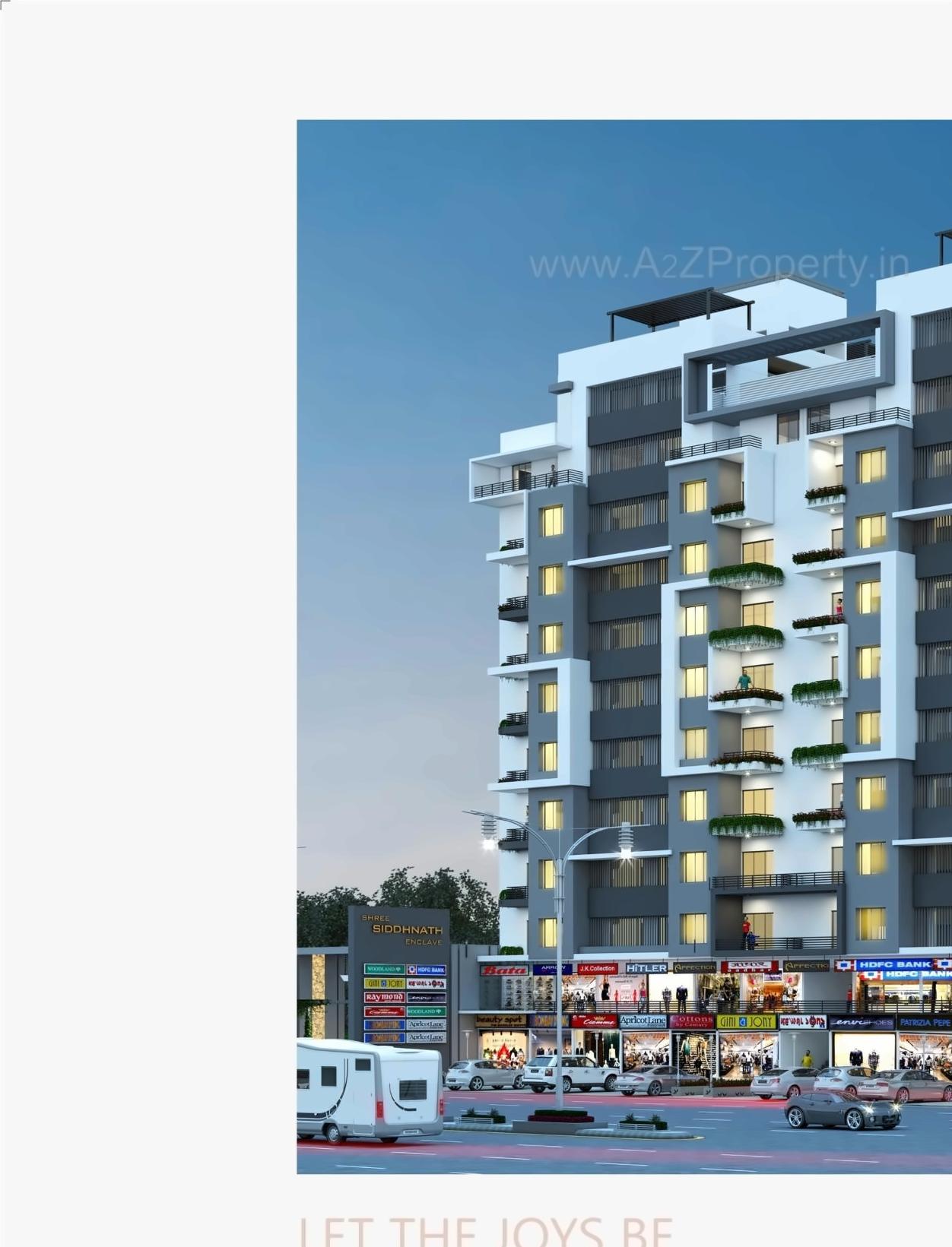 3D Elevation of real estate project Shree Shiddhnath Enclave located at Jahangirabad, Surat, Gujarat