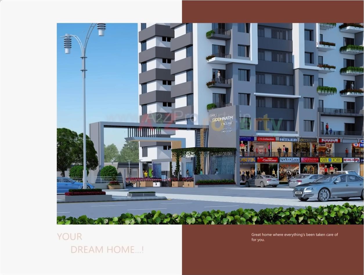 3D Elevation of real estate project Shree Shiddhnath Enclave located at Jahangirabad, Surat, Gujarat