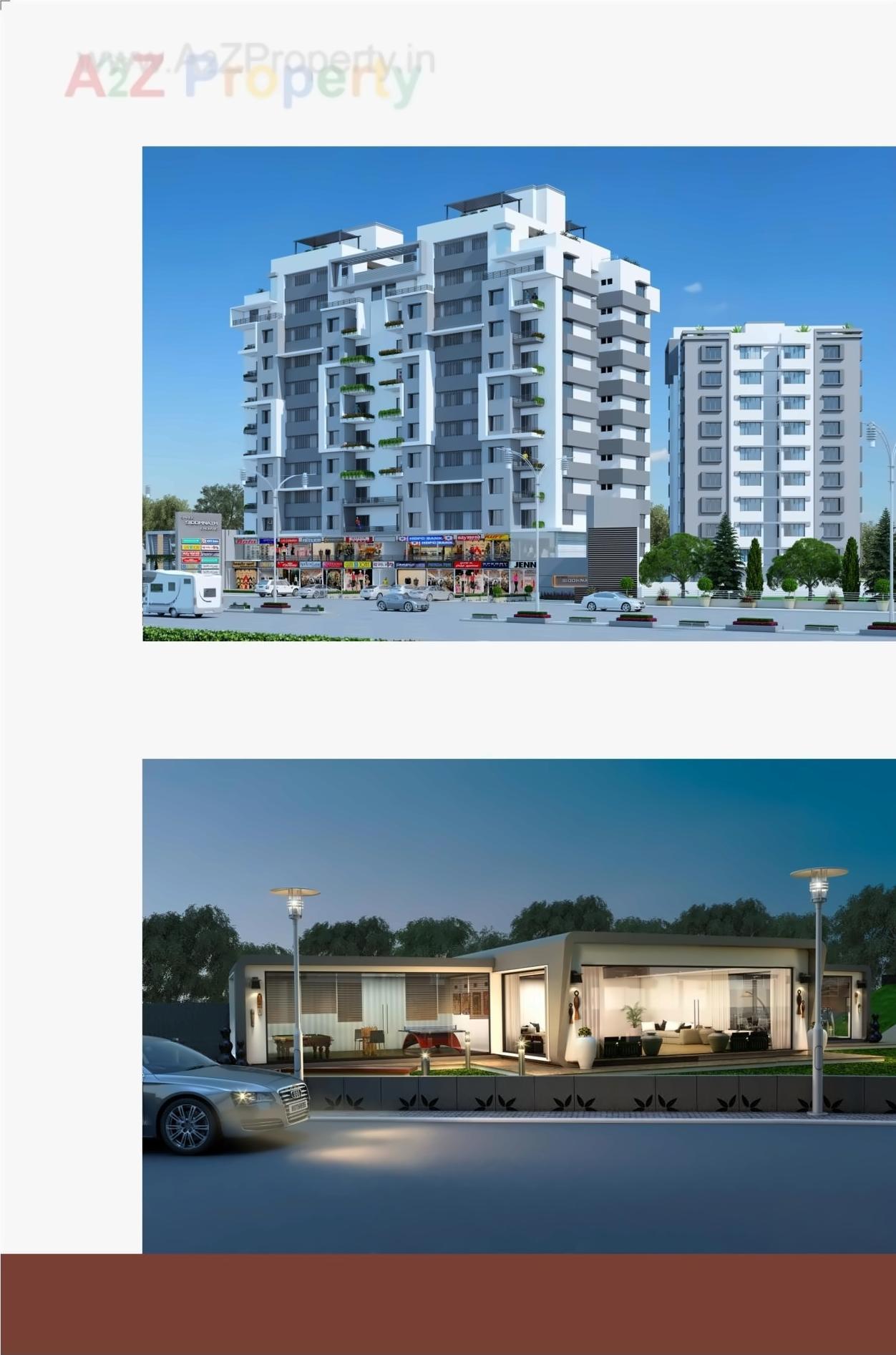 3D Elevation of real estate project Shree Shiddhnath Enclave located at Jahangirabad, Surat, Gujarat