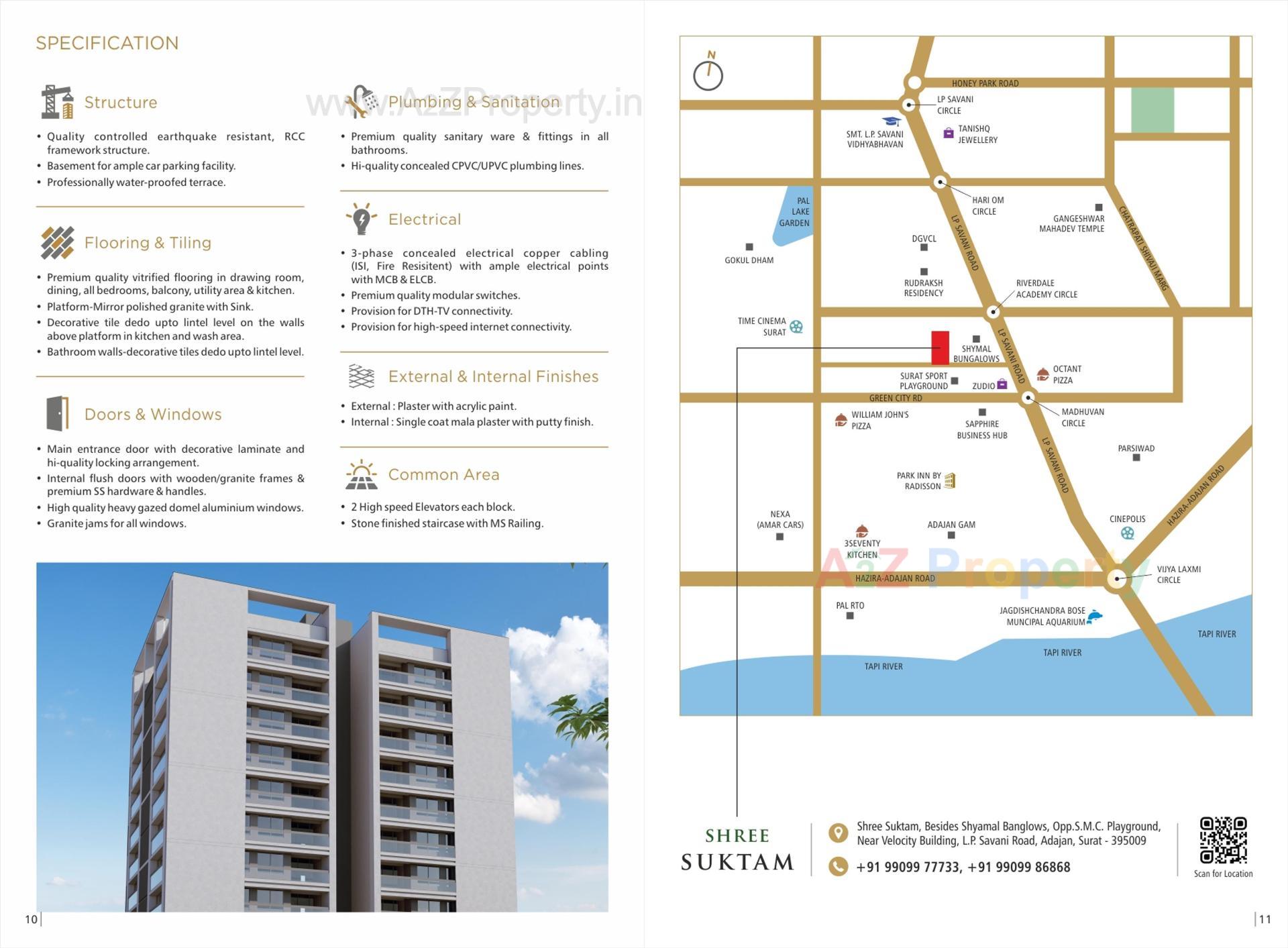  of real estate project Shree Suktam located at Adajan, Surat, Gujarat