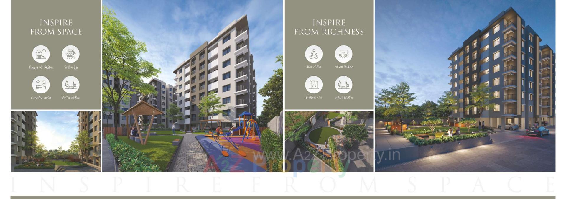 3D Elevation of real estate project Shreefal Residency located at Bhestan, Surat, Gujarat