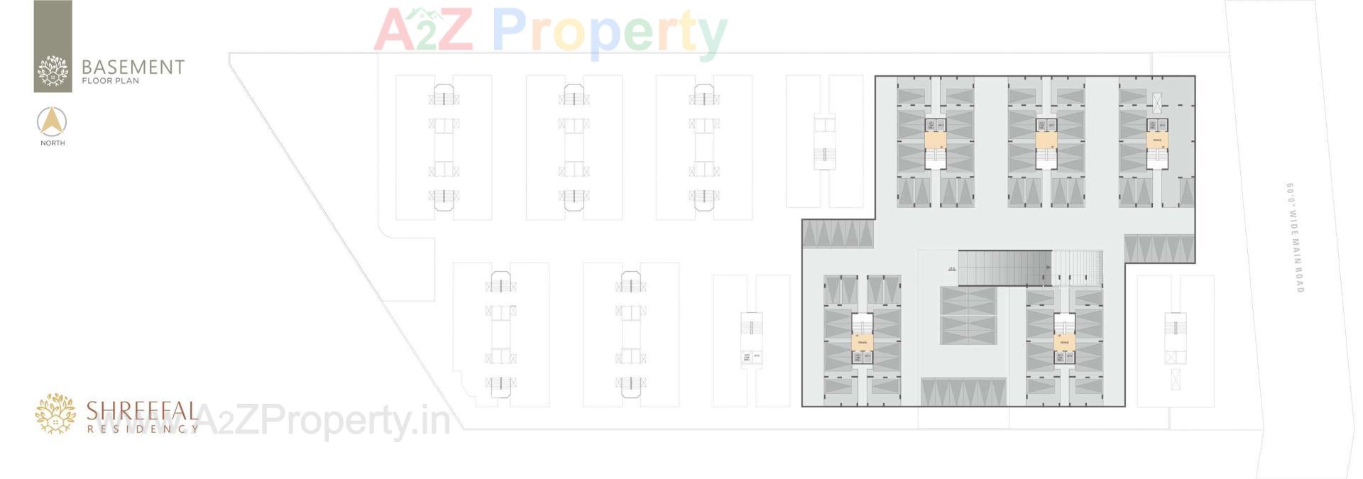 Layout of real estate project Shreefal Residency located at Bhestan, Surat, Gujarat