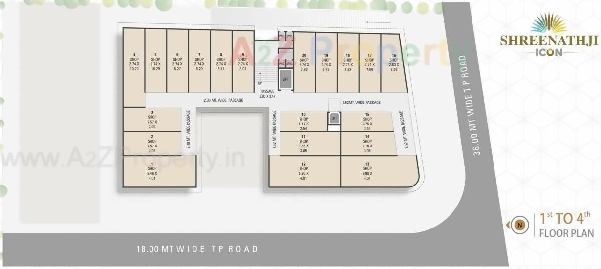 Layout of real estate project Shreenathji Icon located at Surat, Surat, Gujarat