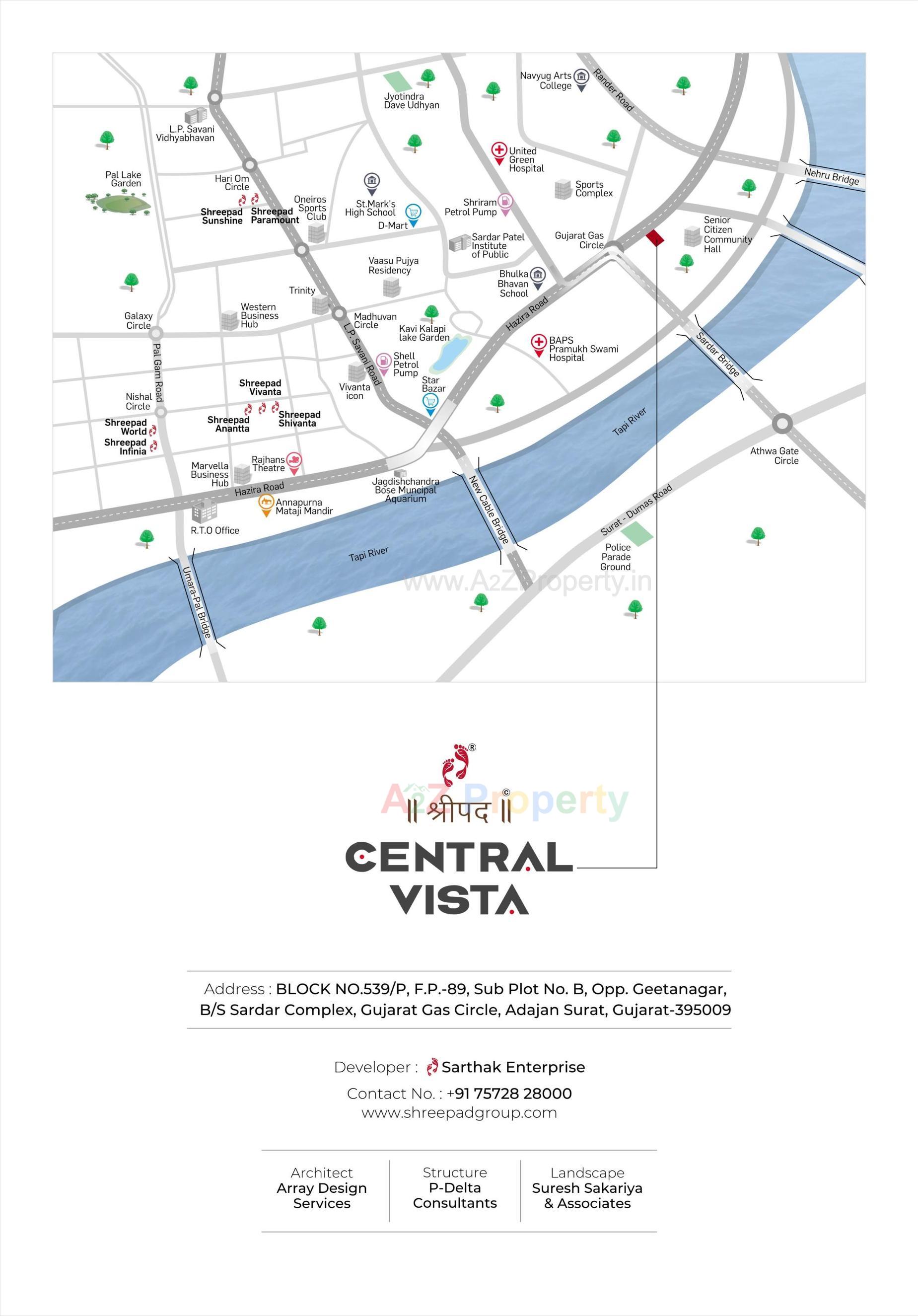  of real estate project Shreepad Central Vista located at Adajan, Surat, Gujarat