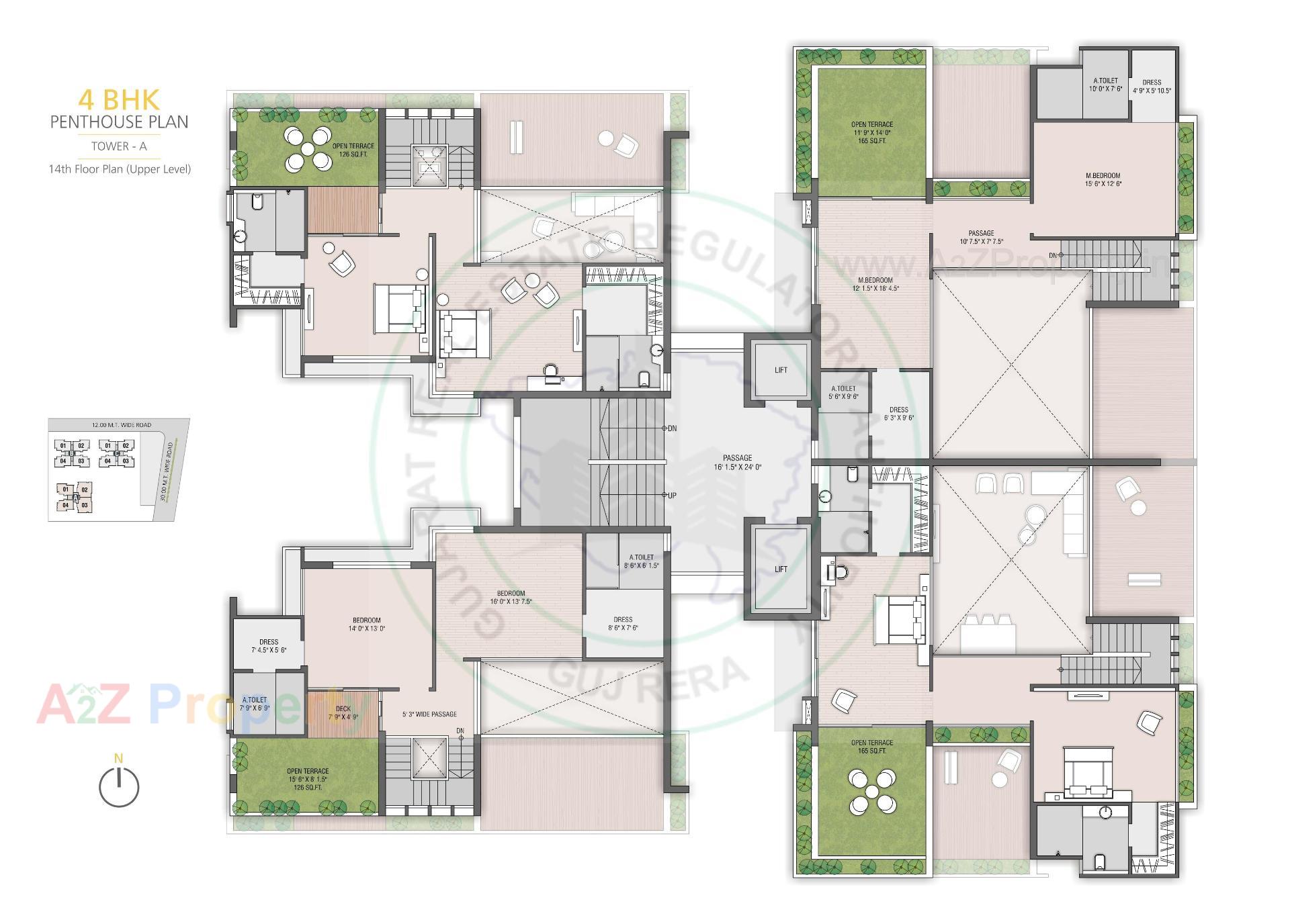 Layout of real estate project Shreepad Inspire located at Bhesan, Surat, Gujarat