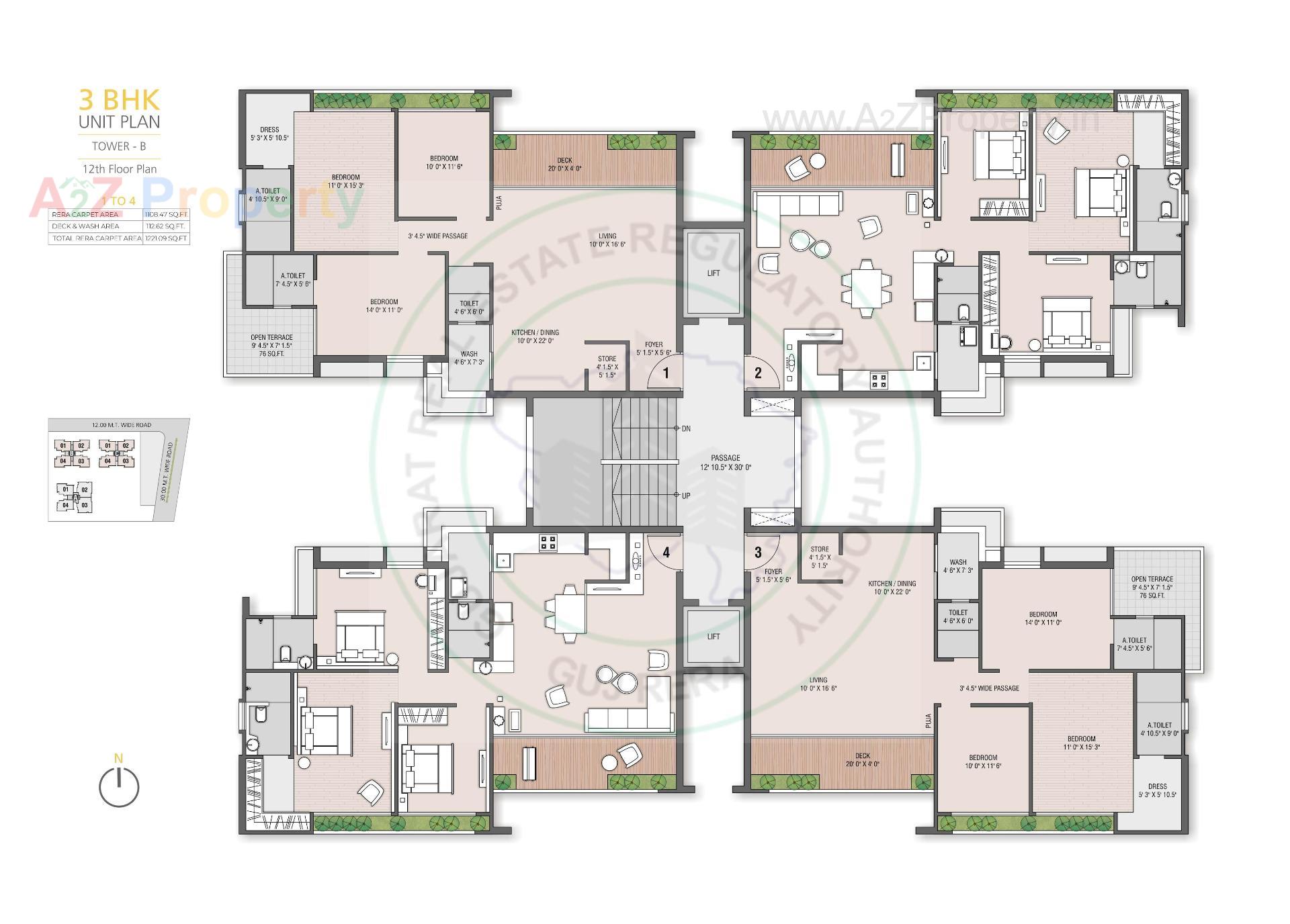Layout of real estate project Shreepad Inspire located at Bhesan, Surat, Gujarat