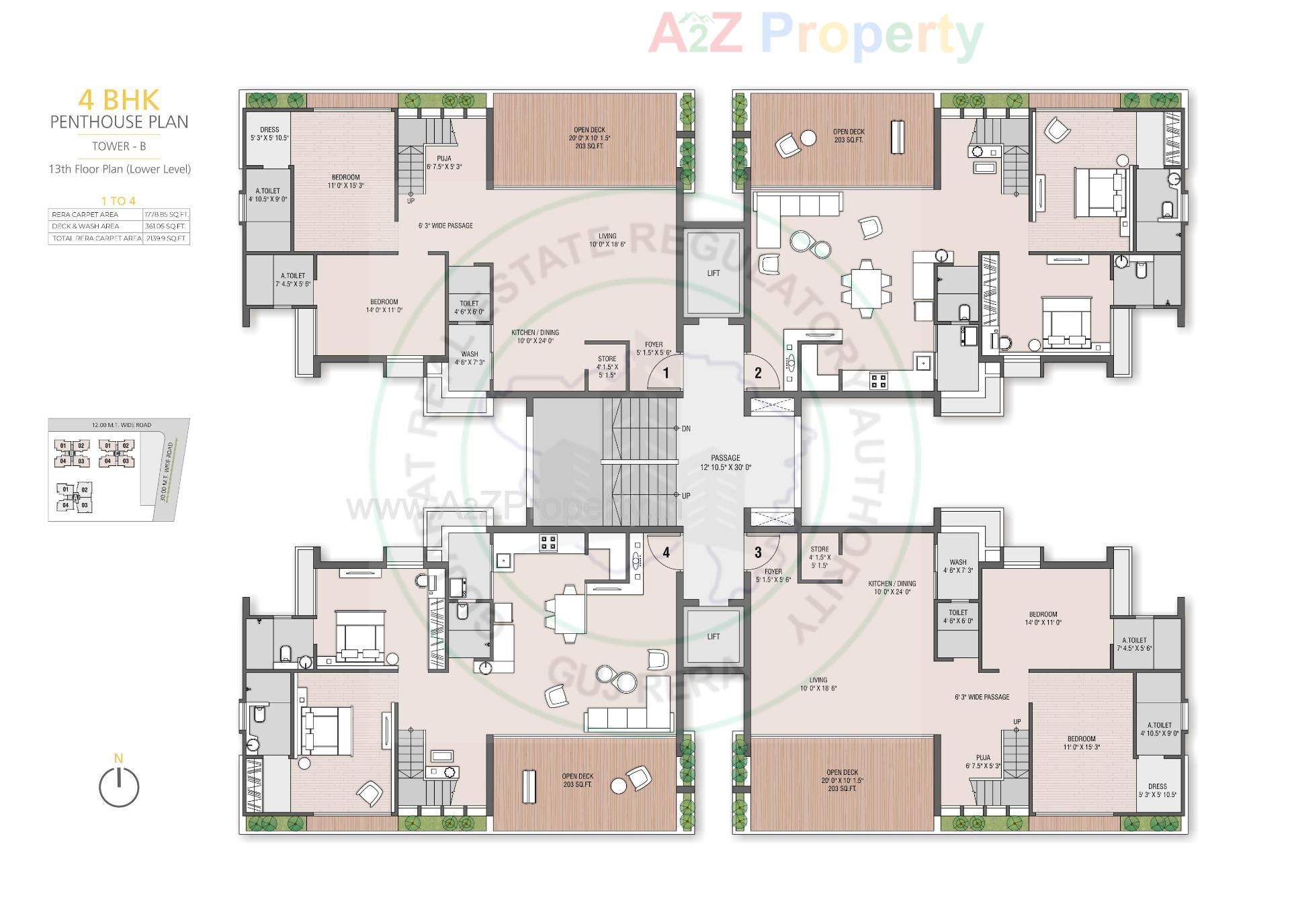 Layout of real estate project Shreepad Inspire located at Bhesan, Surat, Gujarat