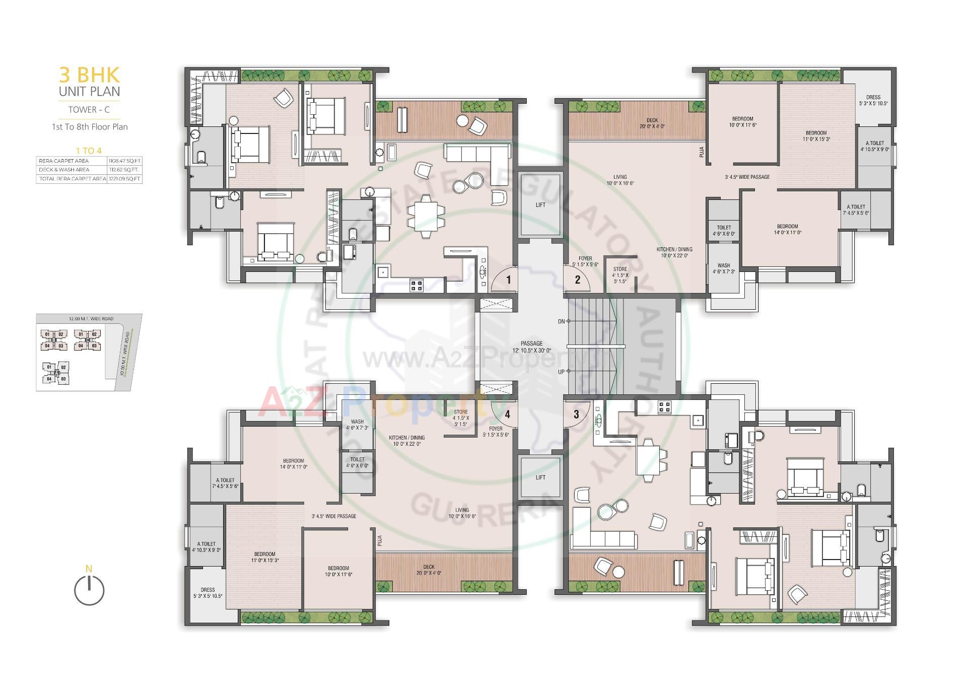 Layout of real estate project Shreepad Inspire located at Bhesan, Surat, Gujarat