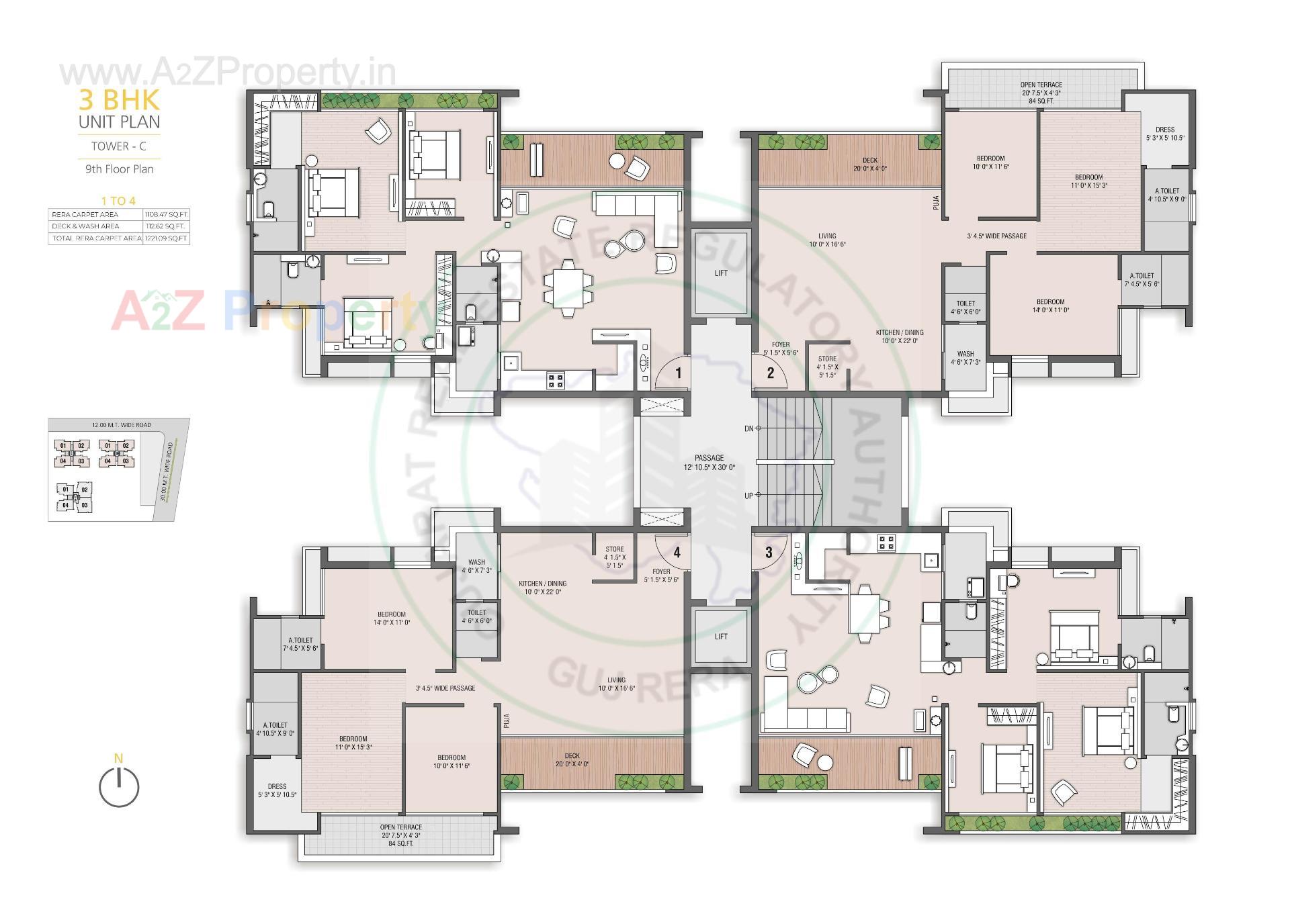 Layout of real estate project Shreepad Inspire located at Bhesan, Surat, Gujarat