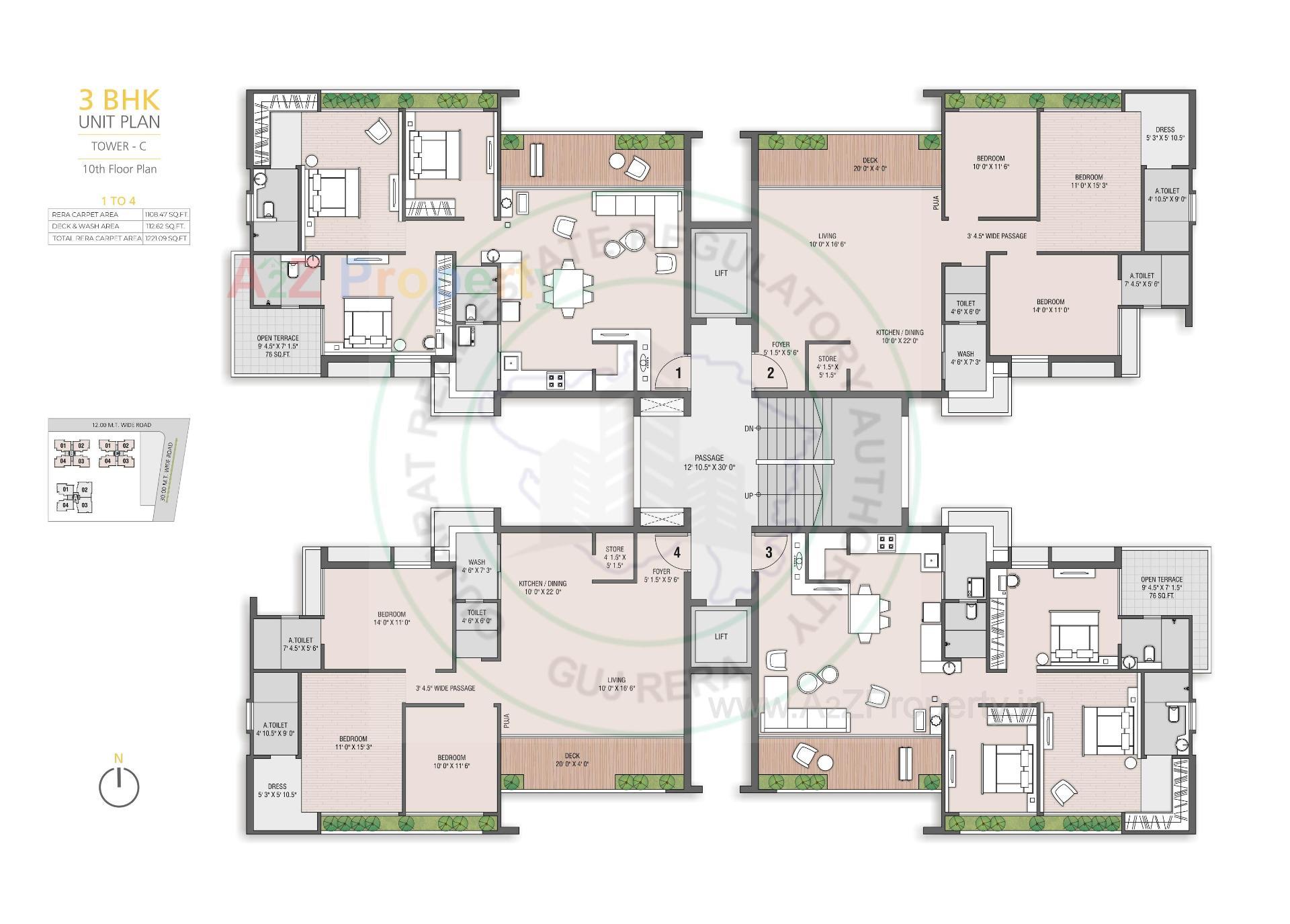 Layout of real estate project Shreepad Inspire located at Bhesan, Surat, Gujarat