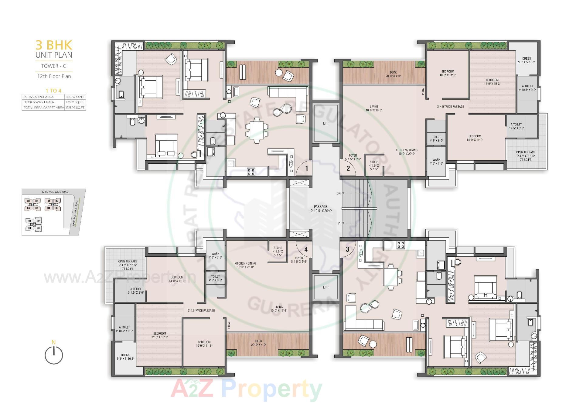 Layout of real estate project Shreepad Inspire located at Bhesan, Surat, Gujarat
