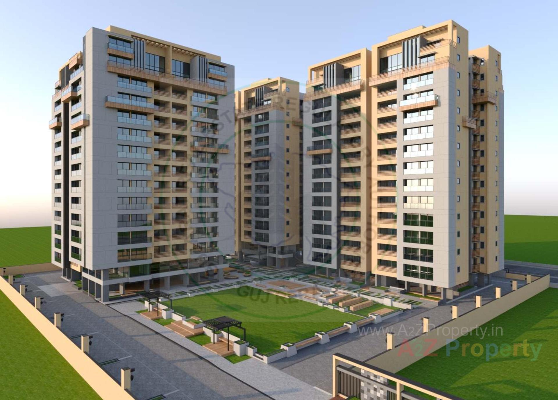 3D Elevation of real estate project Shreepad Inspire located at Bhesan, Surat, Gujarat
