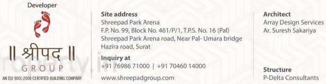  of real estate project Shreepad Park Arena located at Pal, Surat, Gujarat