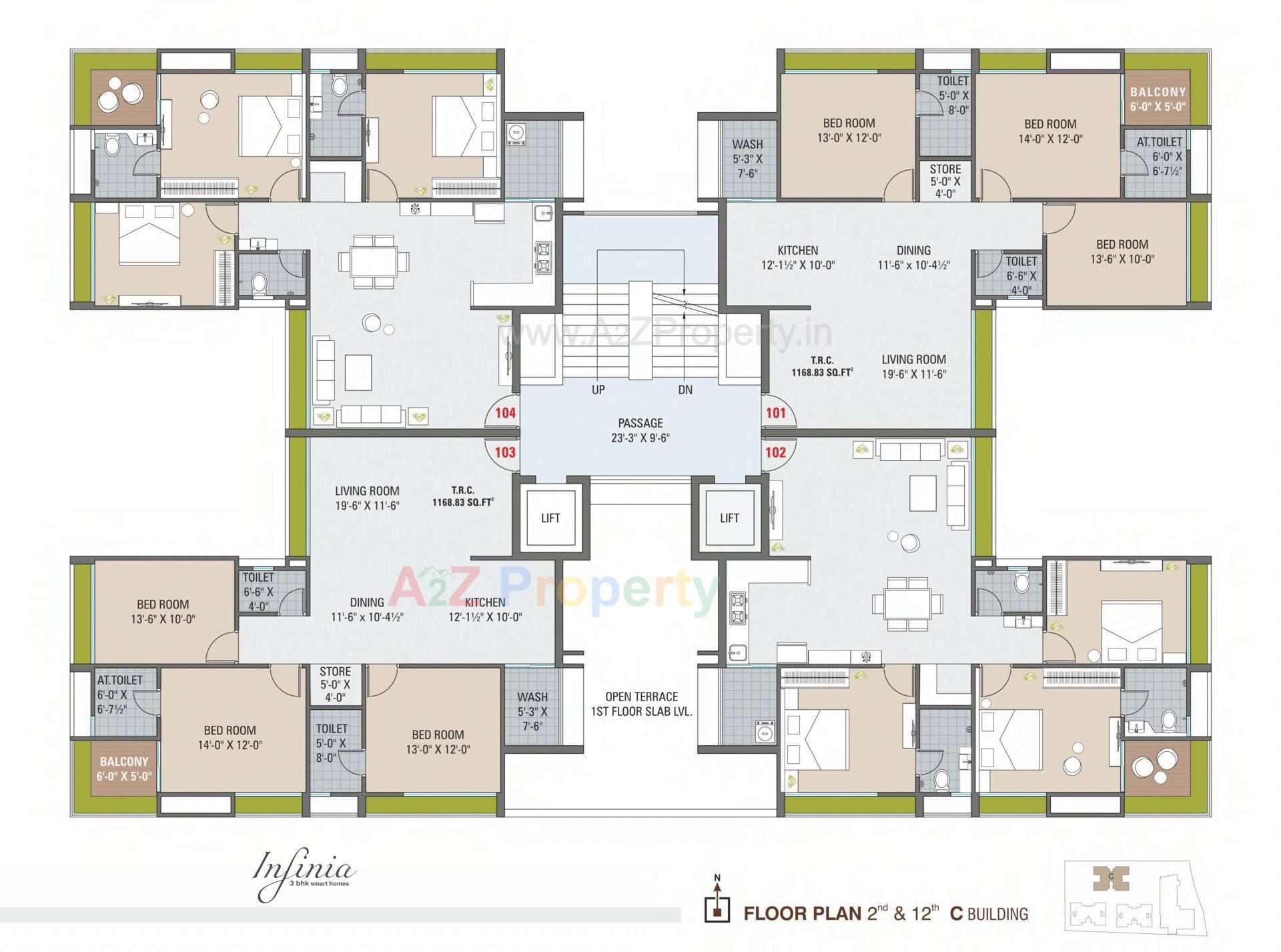 Layout of real estate project Shreepad located at Pal, Surat, Gujarat