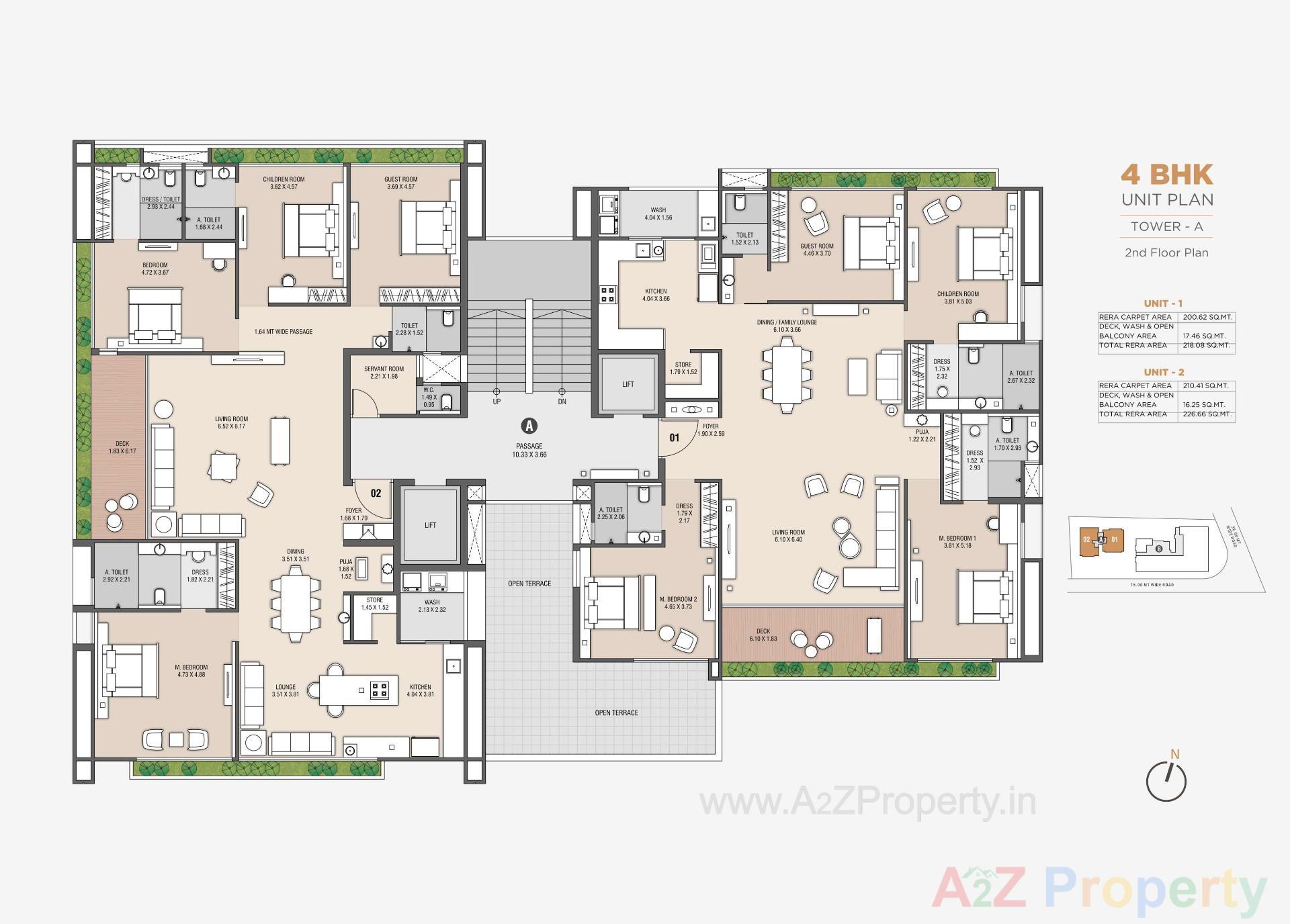 Layout of real estate project Shreepad located at Adajan, Surat, Gujarat