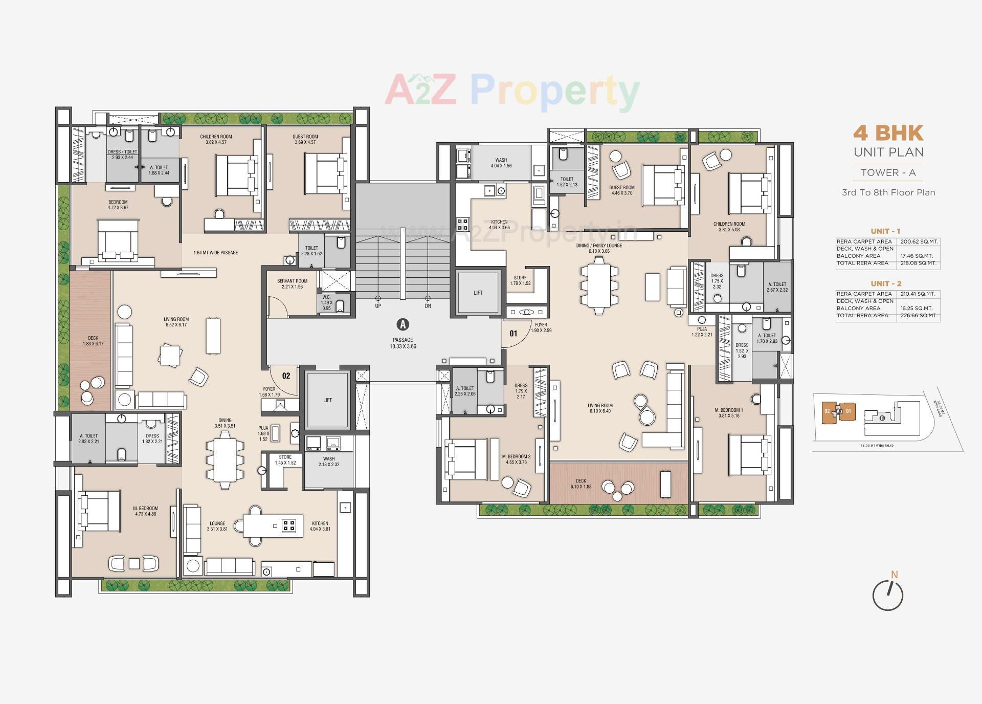 Layout of real estate project Shreepad located at Adajan, Surat, Gujarat