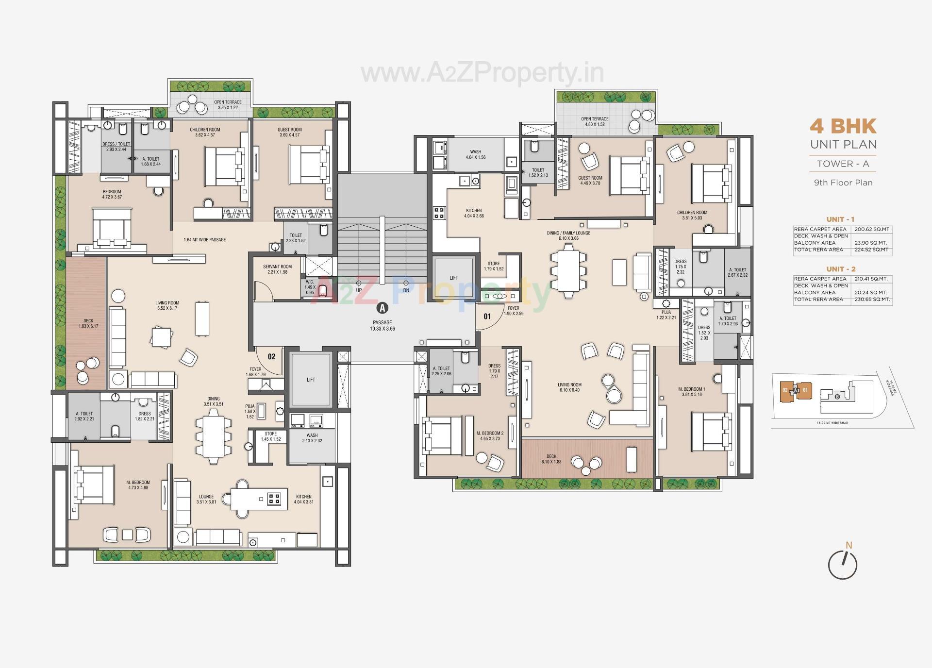 Layout of real estate project Shreepad located at Adajan, Surat, Gujarat