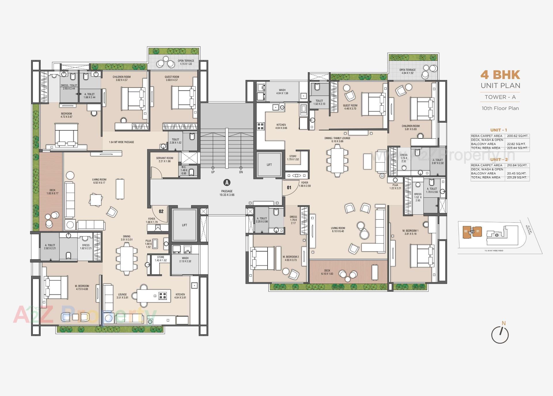 Layout of real estate project Shreepad located at Adajan, Surat, Gujarat