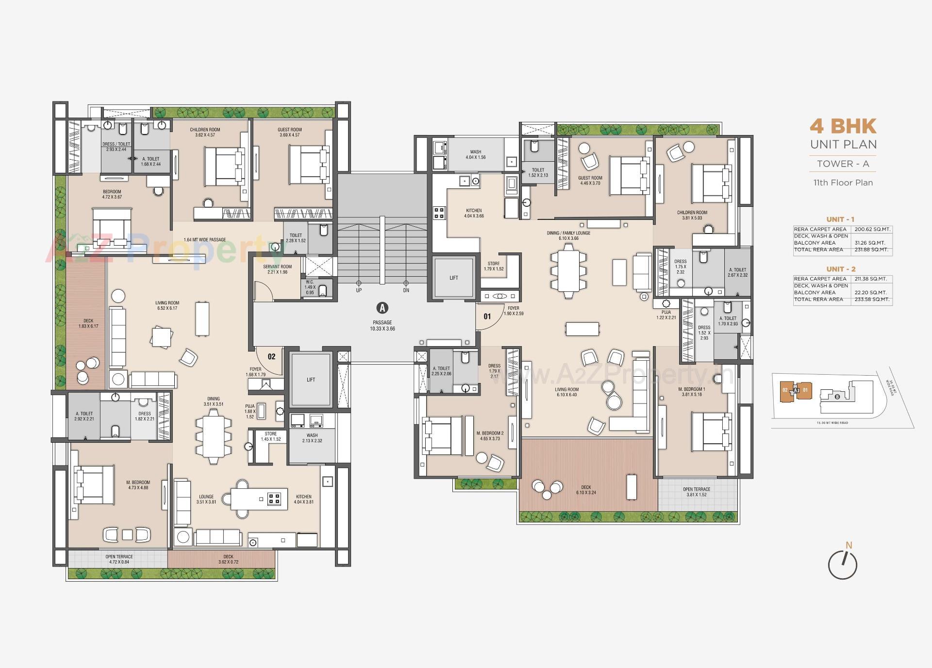 Layout of real estate project Shreepad located at Adajan, Surat, Gujarat