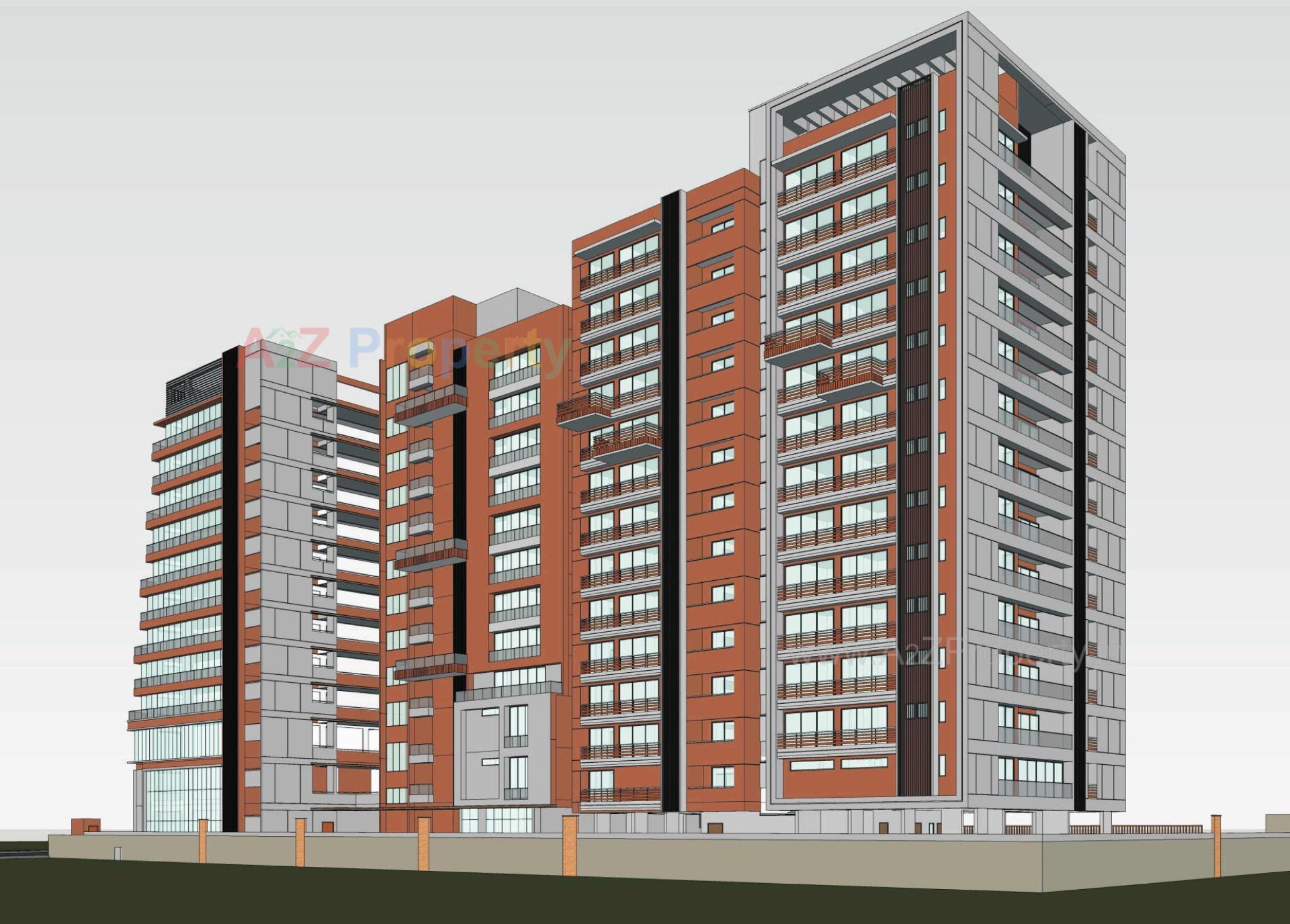 3D Elevation of real estate project Shreepad located at Adajan, Surat, Gujarat