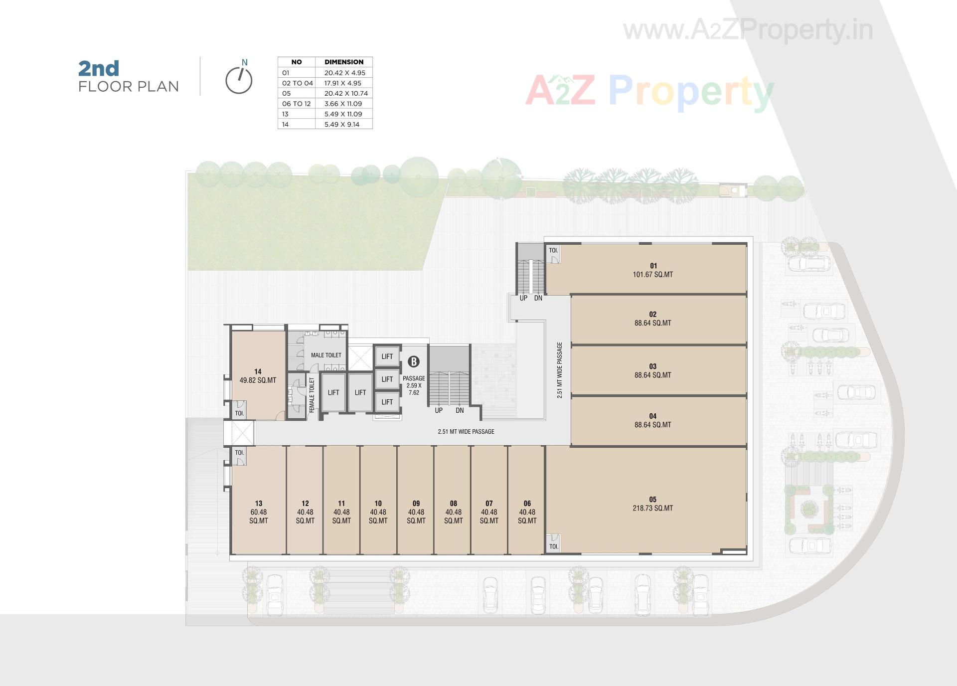Layout of real estate project Shreepad located at Adajan, Surat, Gujarat