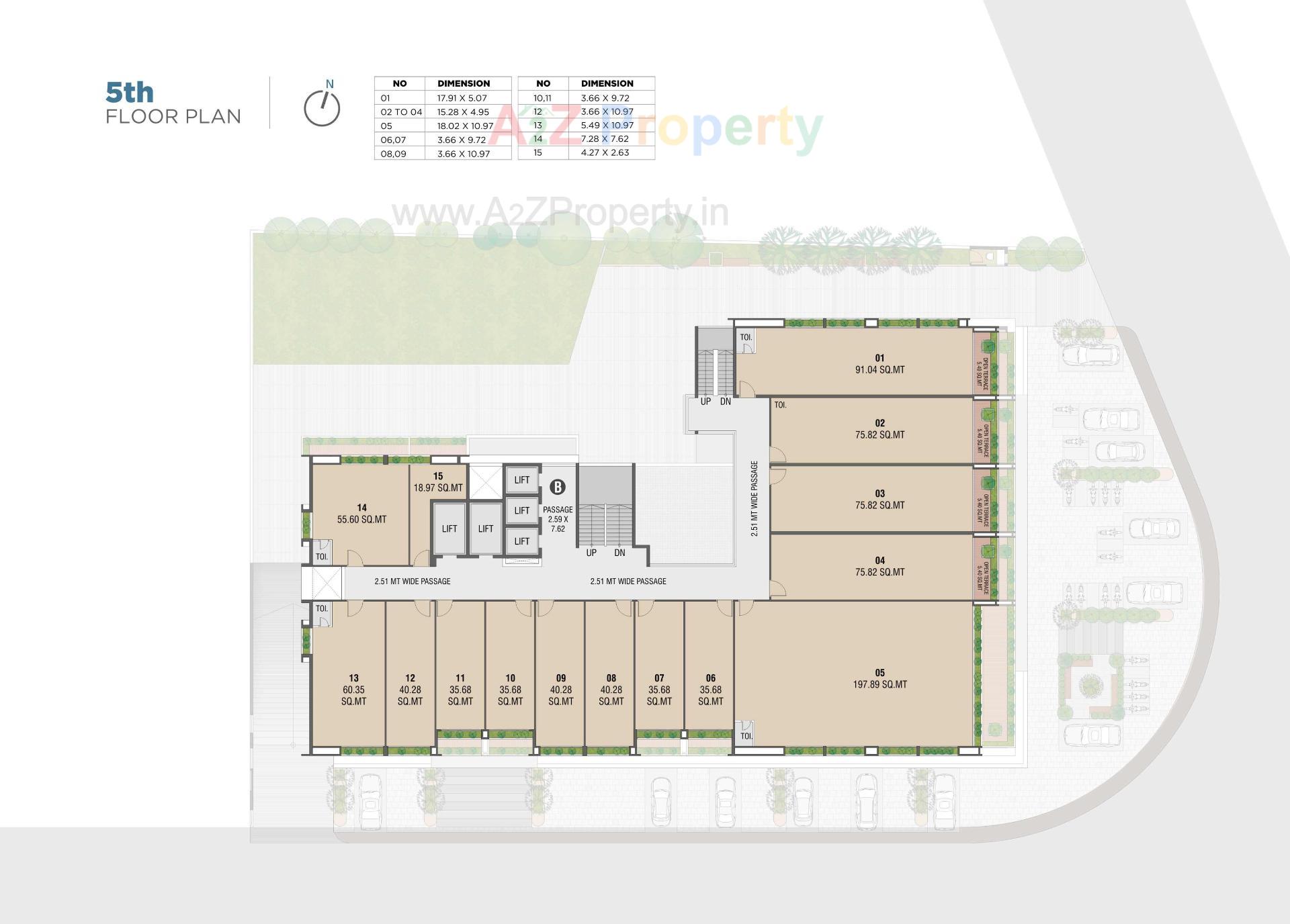 Layout of real estate project Shreepad located at Adajan, Surat, Gujarat